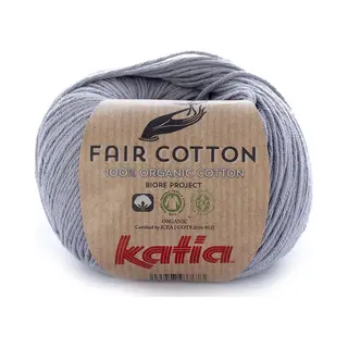Katia Fair Cotton Fb. 26 - Mittelgrau, Baumwollgarn, Organische Baumwolle, Biobaumwolle Zum Stricken Und Häkeln
