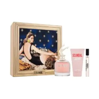 Jean Paul Gaultier Scandal Eau De Parfum Spray 80ml + Body Lotion 75ml + Edp 10 Ml Gift Set