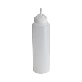 Plasticforte Doseerfles/sausfles - Kunststof - Transparant - Met Schenktuit - 1000 Ml - 22 Cm