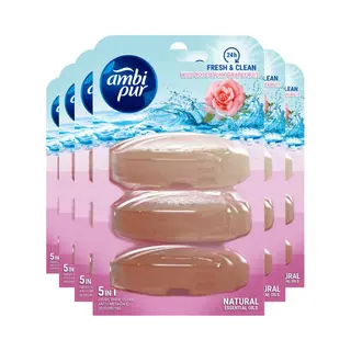 6x Ambi Pur Toiletblok Navulling Wilde Roos&Grapefruit 3 Stuks