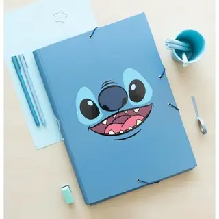 Grupo Erik A4 Folder - Disney Stitch Stationery | 3 Flap Document Folder 13.4 X 10 Inches - 34 X 25.5 Cm | Document Organiser, School Folders | Stitch