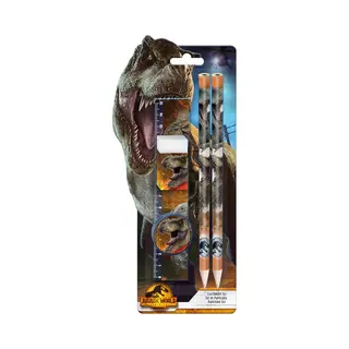 Jurassic Park / World Dinosaurussen Teken / Schrijfset 5 - Delig (stationairy Set)