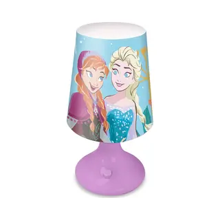Disney Frozen Tafellamp/bureaulamp/nachtlamp Voor Kinderen - Lila - Kunststof - 18 X 9 Cm
