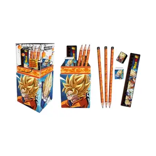 Naruto Shippuden Pennenhouder Met Schrijfwaren – 6-delig – 3 Potloden, Gum, Slijper & Liniaal