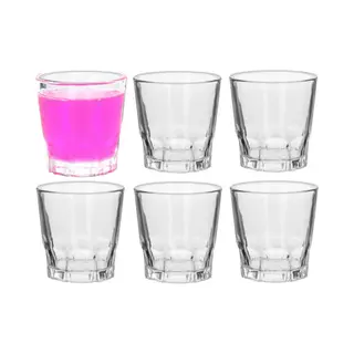 Alessandro Shotglaasjes Montecarlo - 6 Stuks - Glas - 55 Ml - Borrelglas - D5, 4 X H5, 5 Cm - Shotglazen