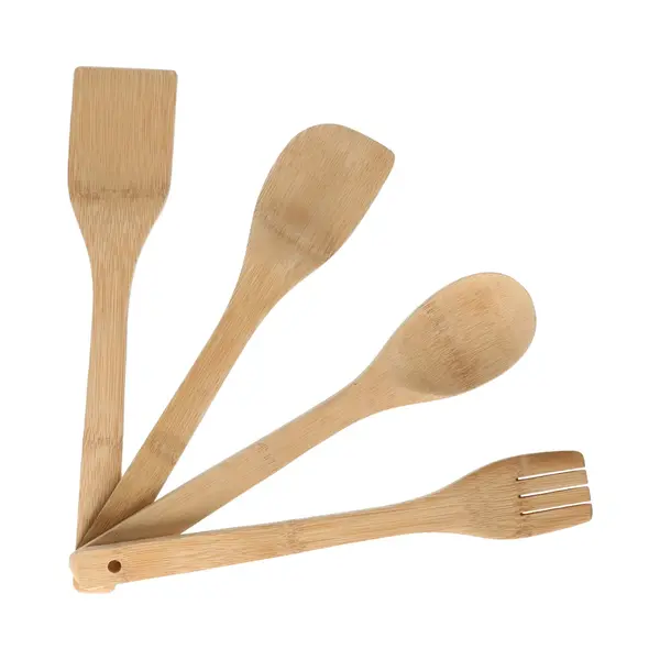 Alessandro Keukengerei Spatels/lepels Set - 30 Cm - Hout - 4-delig - Roerlepels/bak Spatels thumbnail
