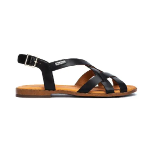 Pikolinos For Woman. W0X-0556ST Black Algar Leather Sandals (35), 1 To 3 Cm, Buckle, Casual thumbnail
