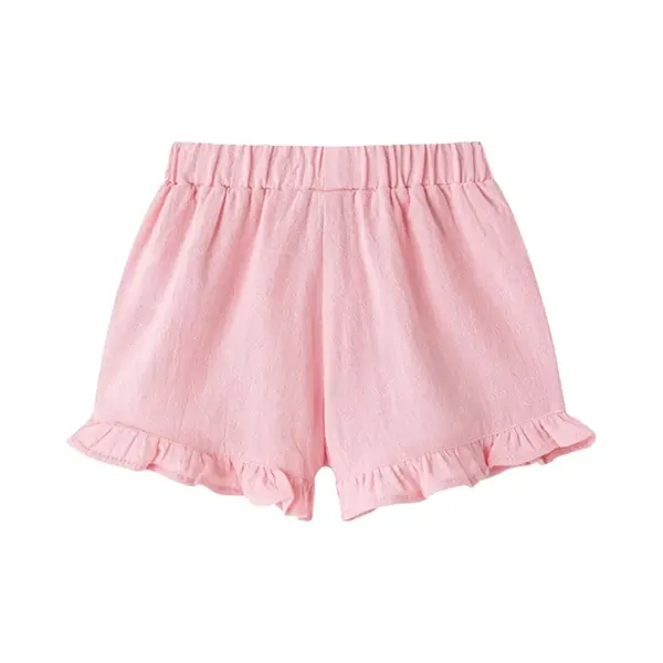 Newness Roze Short Voor Baby Met Ruche Aan De Afwerking 80 thumbnail