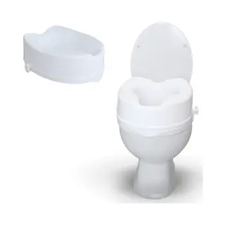 Mobiclinic Titan - Toiletverhoger - 14 Cm - Zonder Deksel - Max 160 Kg - Toiletbril - Wc Verhoging - Verstelbaar -Toiletbril - Wit - Toiletzitting