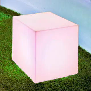 Newgarden Lamp Op Zonne-energie Cuby Kubus, Hoogte 43 Cm