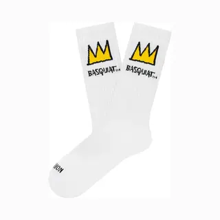Jimmy Lion Athletic Basquiat Crown Lange Sokken Wit Eu 41-46 Man, Vrouw