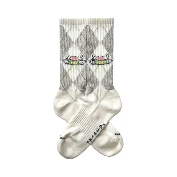 Jimmy Lion, Unisex, Socken, Athletic Friends Central Perk, Weiss, (Einzelpack, 41 - 46) thumbnail