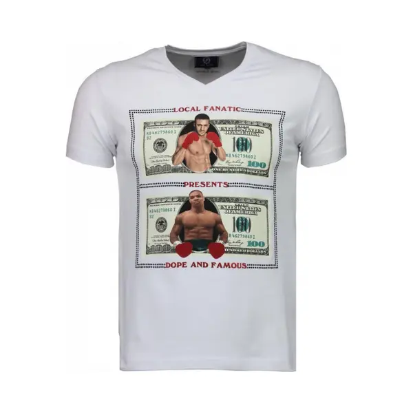 Local Fanatic Golden Boy Vs Iron Mike - T-shirt - Wit thumbnail