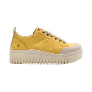 Art For Woman. 115341124003_024 Shoes 1534 Brighton Yellow (39), 3 To 5 Cm, Laces, Casual