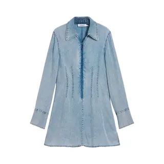 Desigual Blousejurk Blauw Denim