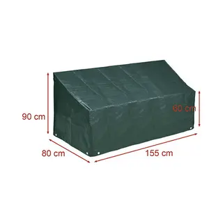 Cm Buitenbank/tuinmeubel Beschermhoes - Groen - Polyester - Waterafstotend - 159 X 76 X 89 Cm