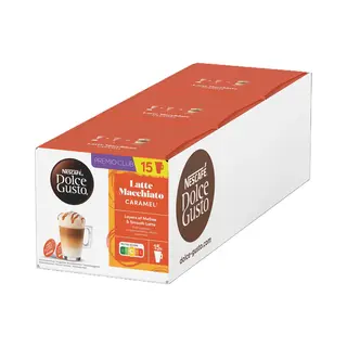 Nescafé Dolce Gusto Capsules Latte Macchiato Caramel - 90 Koffiecups Voor 45 Koppen Koffie