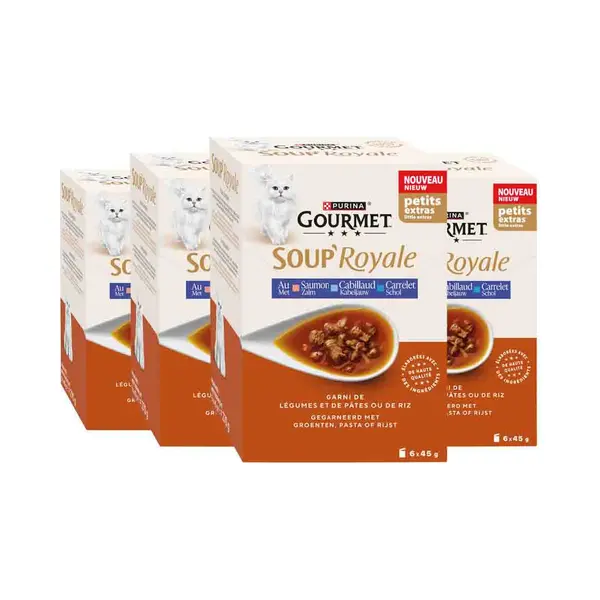 4x Gourmet Kattenvoer Nat Soup Royale Zalm 6x45 Gr thumbnail