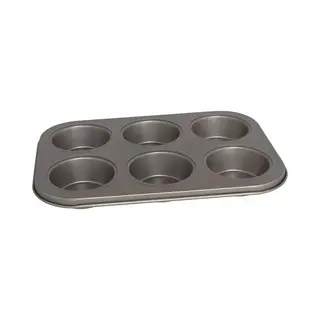 Gerimport - Muffins/cupcakes Maken Bakvorm/blik Voor 6x Stuks 26 X 18 Cm