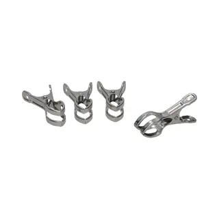 Gerimport Zeilklemmen - 4x Stuks - 8 X 4 Cm - Lijmklemmen - Marktklemmen - Veerklem - Metaal