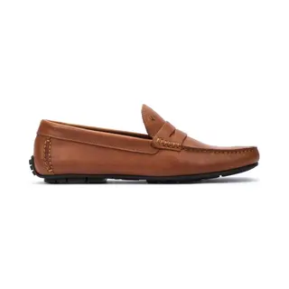 Martinellivoor Mannen. 1411-2496DYM Leren Mocassins Pacific 1411 (46), Leer, Bruin, Plat, 1 Tot 3 Cm, Geen, Casual, Klassiek