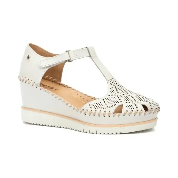 Pikolinos Keilsandalen In Leder Aguadulce Für Frauen Farbe Nata thumbnail