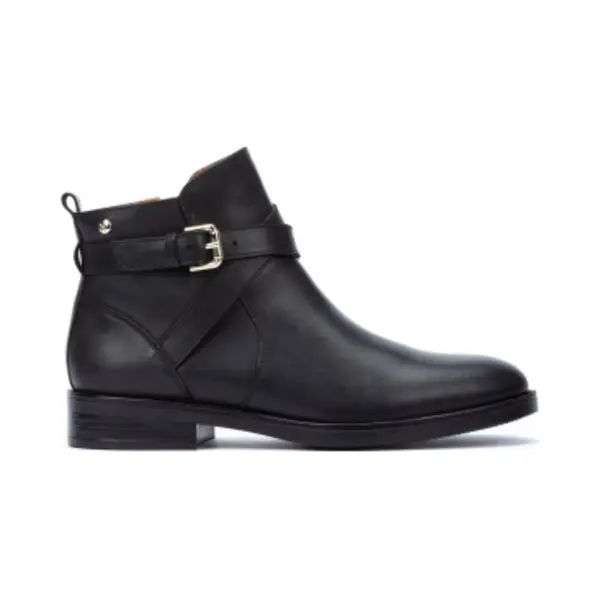 Pikolinos Für Damen. W3C-8869 Lederstiefeletten Puertollano Schwarz (37), Wohnung, Reißverschluss, Lässig thumbnail