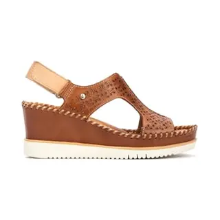 Pikolinos Sandalen In Leer Met Sleehak Aguadulce