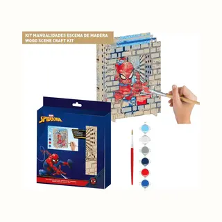 Spiderman Verfset – Houten 3D Knutselpakket Jongens - Knutselen Meisjes