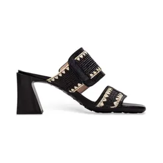 Hispanitasvoor Vrouwen. HV253946 Leren Sandalen Miami Zwart (36), Leer, 5 Tot 8 Cm, Geen, Casual, Feest