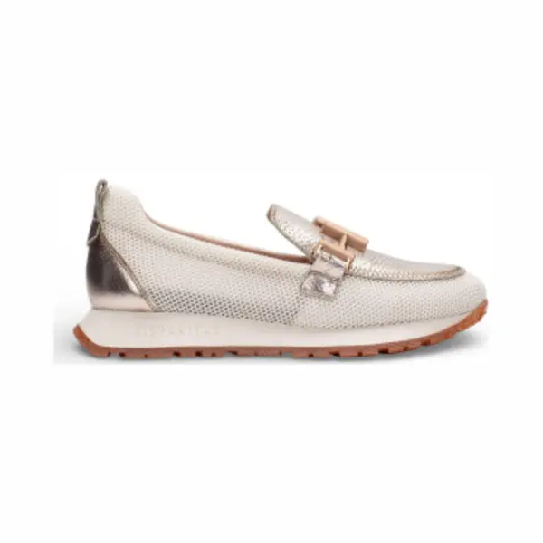 Hispanitas Für Damen. HV253919 Melbourne Leder Mokassins Dunkelbeige (39), 3 Bis 5 Cm, Keine, Lässig thumbnail