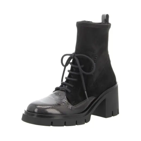Hispanitas Zurich Lace Zip Black Patent Suede Womens Ankle Boots HI254281-C001 In A Plain Leather And Textile In Size 36 thumbnail