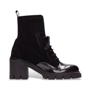 Hispanitas For Woman. HI254281 Zurich Rock Leather Ankle Boots Black (38), 5 To 8 Cm, Zip, Casual