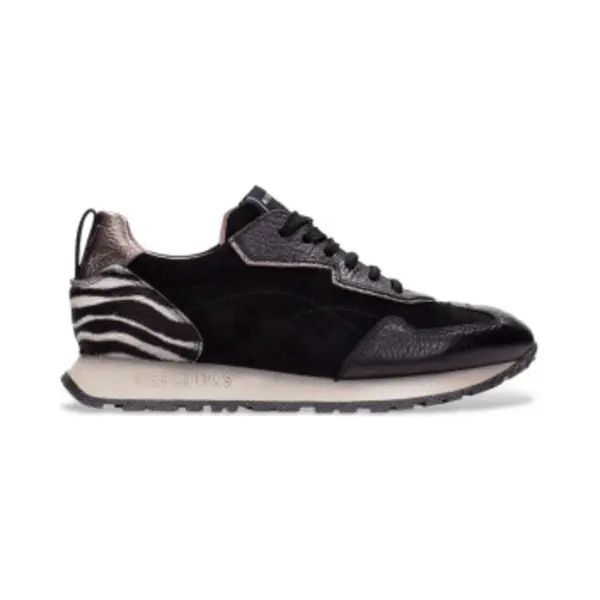 Hispanitas For Woman. ZHI254312 Leather Sneakers Kansas Black (37), Flat, 1 To 3 Cm, Laces, Casual thumbnail