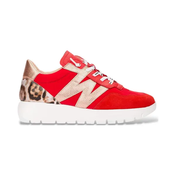 Wonders For Woman. A-24100 Leather Sneakers Odisei Red (39), 3 To 5 Cm, Laces, Casual thumbnail