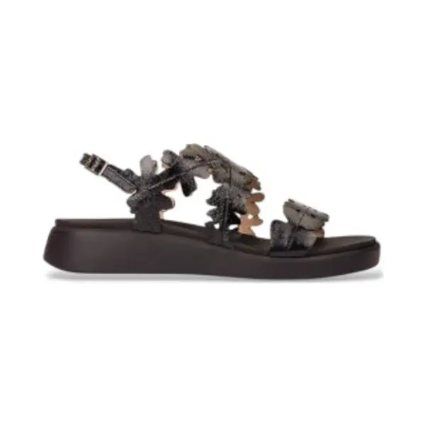 Wonders For Woman. C-6551 Loaf Leather Sandals Black (37), 3 To 5 Cm, Buckle, Casual thumbnail