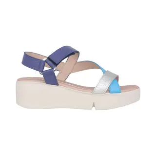 Wonders Pandora - Dames Sandaal - Blauw - Maat 38 (Eu) 5 (Uk)