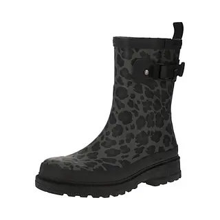 Verbenas 9302190945 Lina Mate Combi Animal - Damen Boots - Black-Leo-Black, Größe, 42 Eu