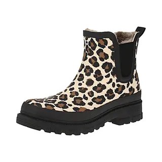 Verbenas 9302180996 Lua Mate Combi Animal Fur - Damen Chelsea Boots - Crudo-Leo-Black, Größe, 40 Eu