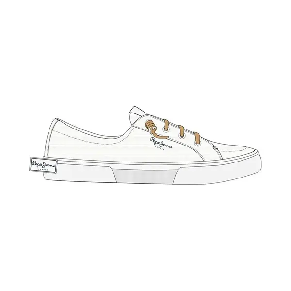 Pepe Jeans Damen Kenton Block W Sneak, Weiß, 3 Uk thumbnail