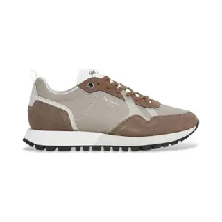 Pepe Jeansvoor Mannen. PMS400001 Ari Zacht Leren Sneakers Beige (43), Leer, Plat, Veters, Casual