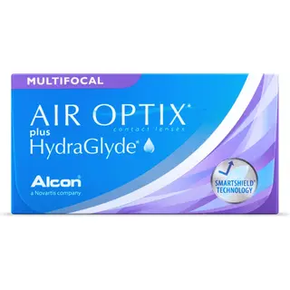 Air Optix, Contactlenzen, Plus HydraGlyde Multifocaal (+1, Maandlens, 6 Pcs., Multifocaal)