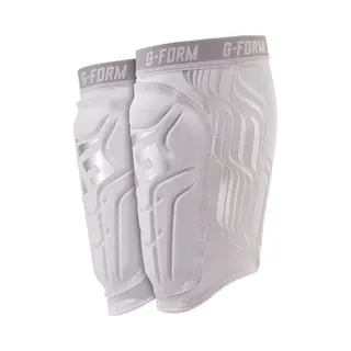 G-Form V2 Soccer Shin Guards, White/Platinum, Adult Medium