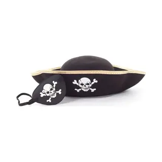 Little Adventures - Piraten Accessoireset – Hoed & Ooglapje – Comfortabel & Wasbaar – Zonder Glitter – Voor Kinderen Vanaf 3 Jaar