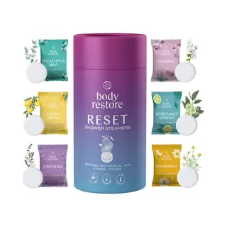 Body Restore Shower Steamers - Reset Mix - Luxe Giftset (6 Stuks) - Ideaal Als Verjaardagscadeau Of Als Valentijnsdag & Moederdag Cadeau