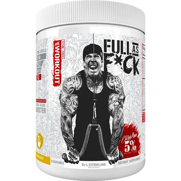 Pre-Workout - Full As F*ck 375g - 5% Nutrition Rich Piana - Beach Blast thumbnail