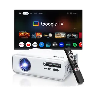 Aurzen Eazze D1G Mini Beamer – Google Tv – Mini Projector – Full Hd 1080p – Google Tv (ingebouwd) – HDR10 – Dolby Audio – Auto Focus &