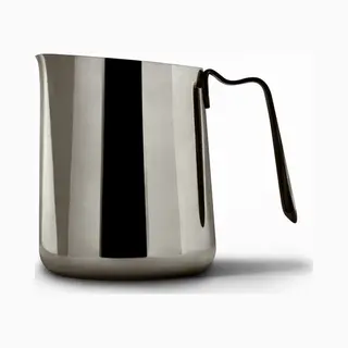 Fellow Eddy Steaming Pitcher - Milk Frother Pitcher With Fluted Spout, Premium Barista Tools For Precision Latte Art, 18/8 Stainless Steel, Graphite,