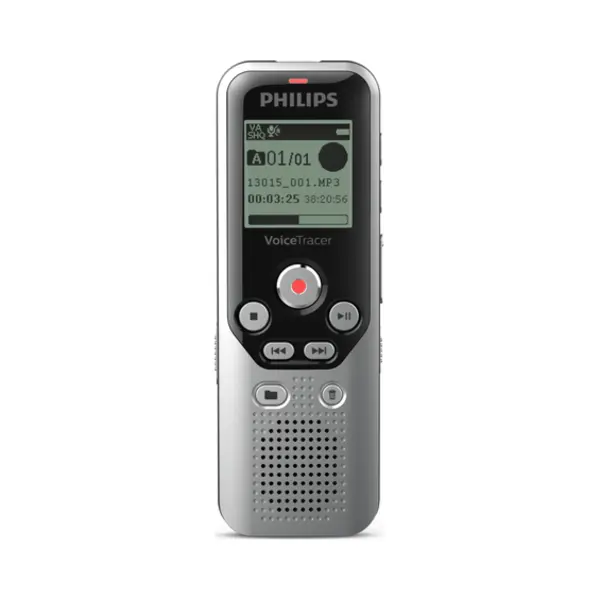 Philips DVT1250 Diktafon Interner Speicher & Sd-Karte Schwarz, Grau thumbnail