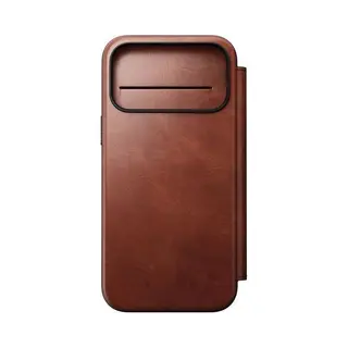 Nomad Modern Leather Folio - Lederhülle Für IPhone Max, Horween-Leder (Apple IPhone 17 Pro Max), Smartphone Hülle, Braun